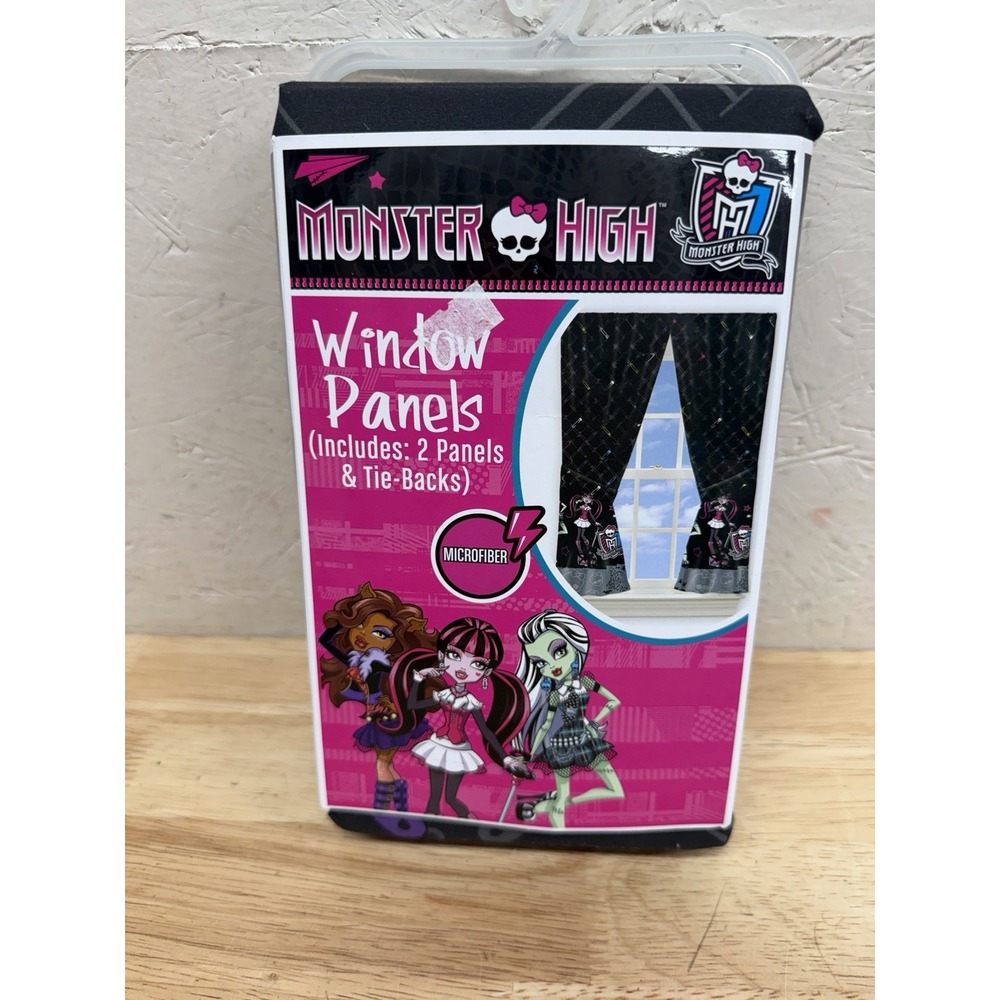 Monster High Window Panels With Tie Backs 2013 82"W X 63"L